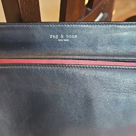 Rag & Bone Navy and Burgundy Shoulder Bag - Picture 2 of 5